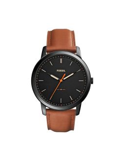 Men's Minimalist Three-Hand Leather Watch (Style: FS5305)