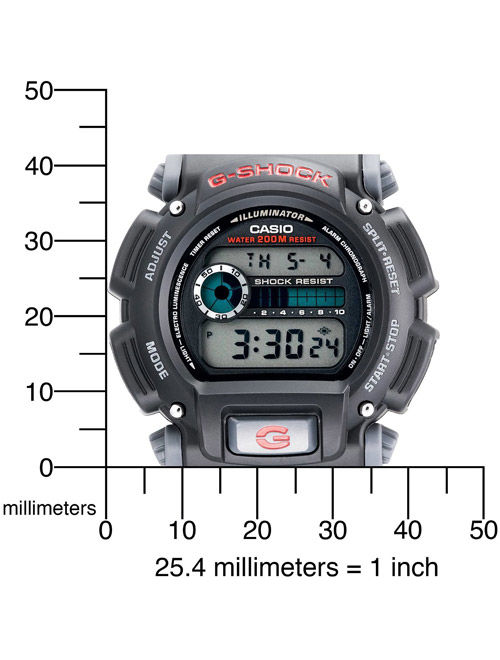 Casio Men's Digital Black and Grey Resin Strap G-Shock Watch DW9052-1V
