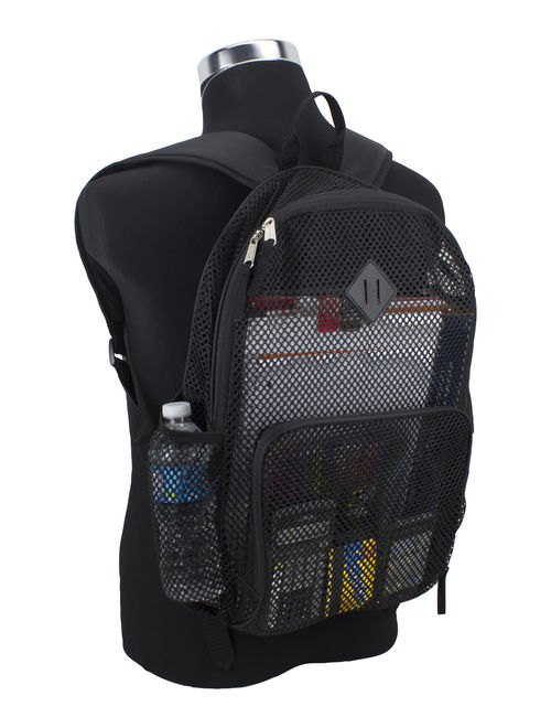 Eastsport Multi-Purpose Mesh Backpack with Front Pocket, Adjustable Straps and Lash Tab