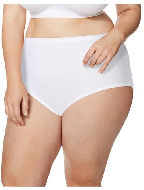 Just my size women's plus high-waist cotton brief panties 5-pack