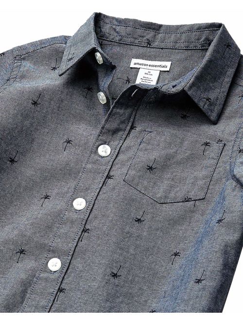 Amazon Essentials Boys' Long-Sleeve Poplin/Chambray Shirt