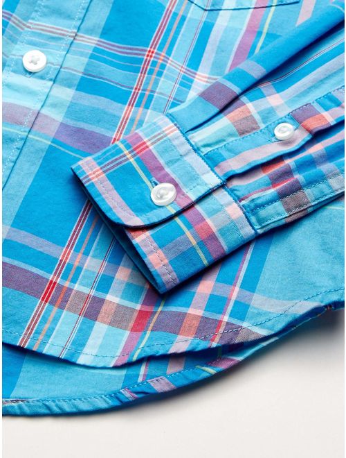 Amazon Essentials Boys' Long-Sleeve Poplin/Chambray Shirt