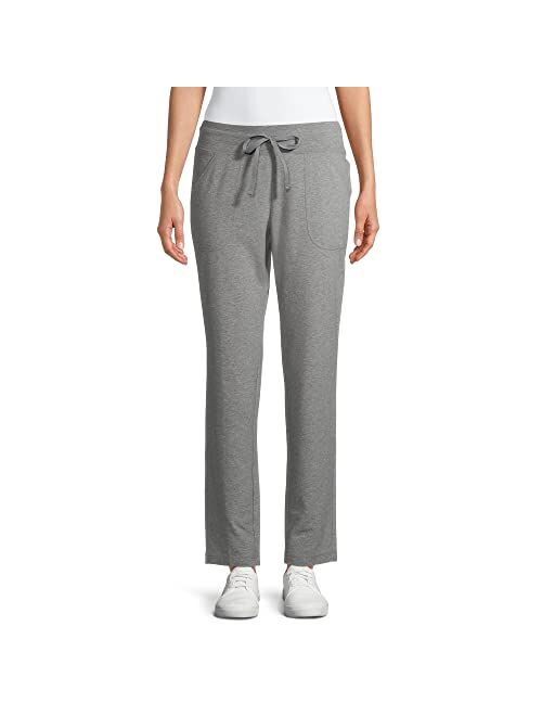 Athletic Works Women's Dri-More Core Athleisure Relaxed Fit Yoga Pants Available in Regular and Petite