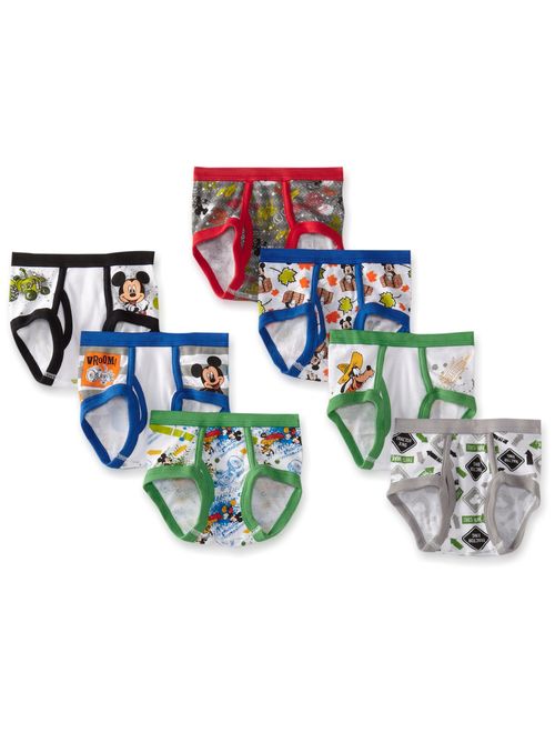 Disney Boys' Toddler Mickey Mouse 3-Pack or 7-Pack Briefs 18M, 2/3T, 4T
