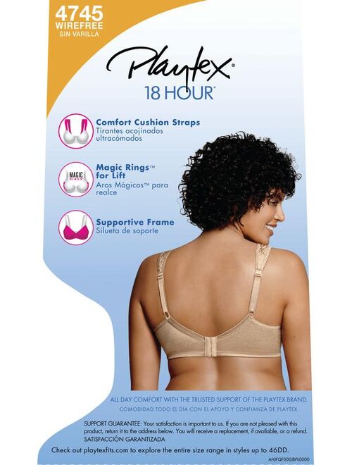 Playtex Womens 18 Hour Ultimate Lift and Support Wire-Free Bra Style-4745