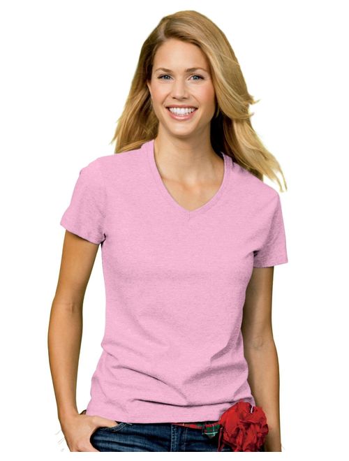 Hanes Womens ComfortSoft Relaxed Fit V-Neck T-Shirt