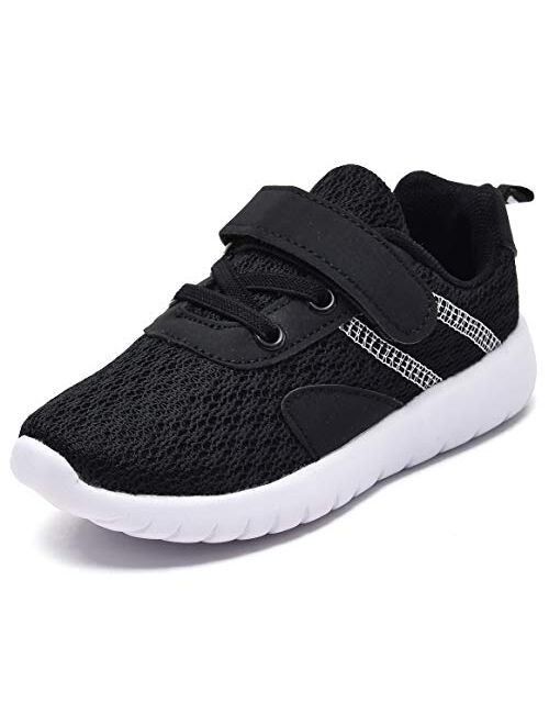 DADAWEN Boy's Girl's Lightweight Breathable Strap Sneakers Casual Athletic Running Shoes