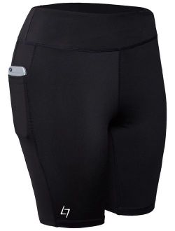 FITTIN Women's Active Fitness Pocket Sports Shorts - for Yoga Running Activewear Workout Gym Running
