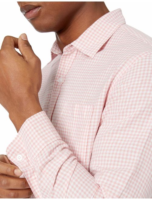 Amazon Essentials Men's Regular-Fit Long-Sleeve Linen Cotton Shirt