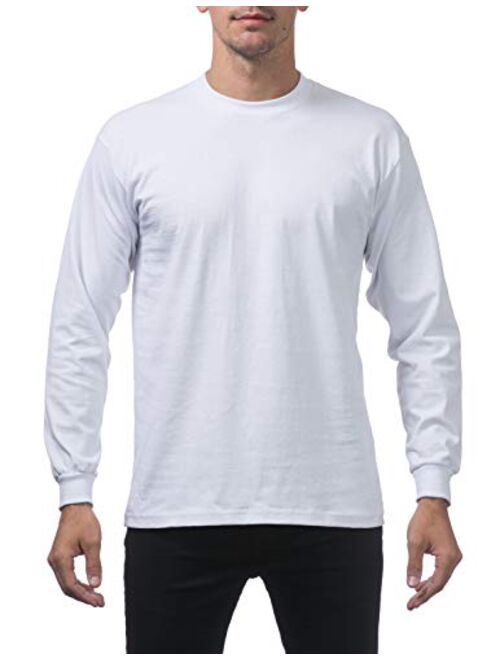 Pro Club Men's 3-Pack Heavyweight Cotton Long Sleeve Crew Neck T-Shirt
