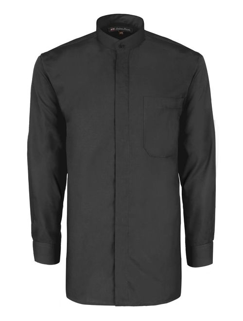 FORTINO LANDI Men's Long-sleeve Banded Collar Shirt - Many Colors Available