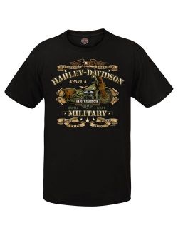 Harley-Davidson Military - Men's Graphic Short Sleeve Crew Neck T-Shirt - Overseas Tour | War Bike