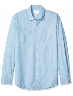 Men's Regular-fit Long-Sleeve Chambray Shirt