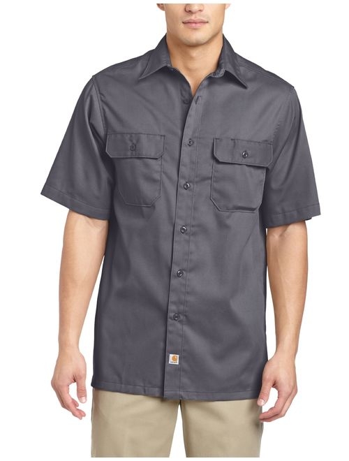 Carhartt Men's Twill Short Sleeve Work Shirt Button Front