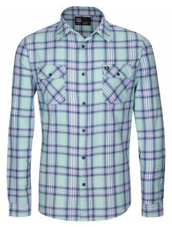 Flannel Shirt for Men - Mens Dry Fit Lightweight Fitted Flannels