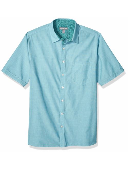 Geoffrey Beene Men's Big and Tall Easy Care Short Sleeve Button Down Shirt