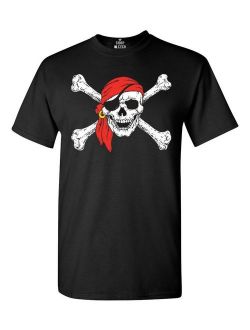 Shop4Ever Pirate Skull & Crossbones T-Shirt Pirate Flag Shirts