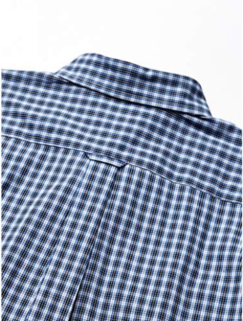 IZOD Men's Button Down Long Sleeve Stretch Performance Plaid Shirt