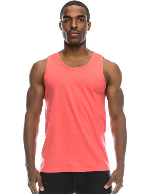 JC DISTRO Mens Basic Solid Tank Top Jersey Casual Shirts (Size Upto 3XL
