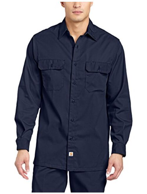 Buy Carhartt Men's Twill Long Sleeve Work Shirt Button Front S224 ...