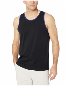 Men's Solid Scroop Neck Regular-fit Tank Top