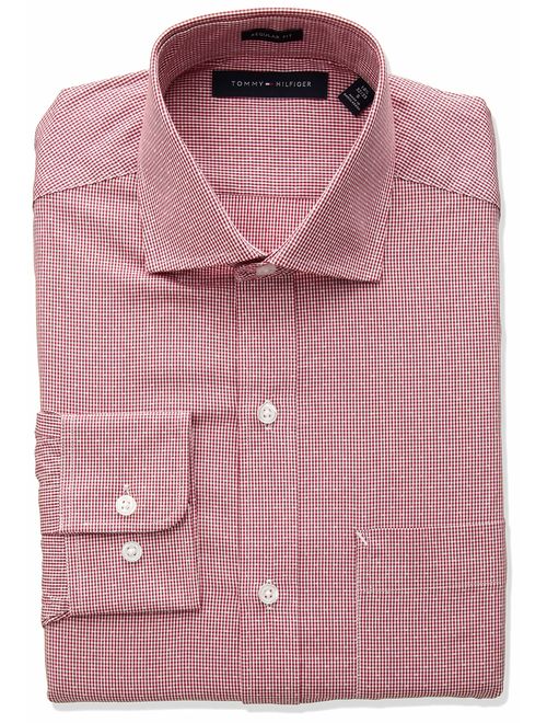 Tommy Hilfiger Men's Dress Shirt Regular Fit Check