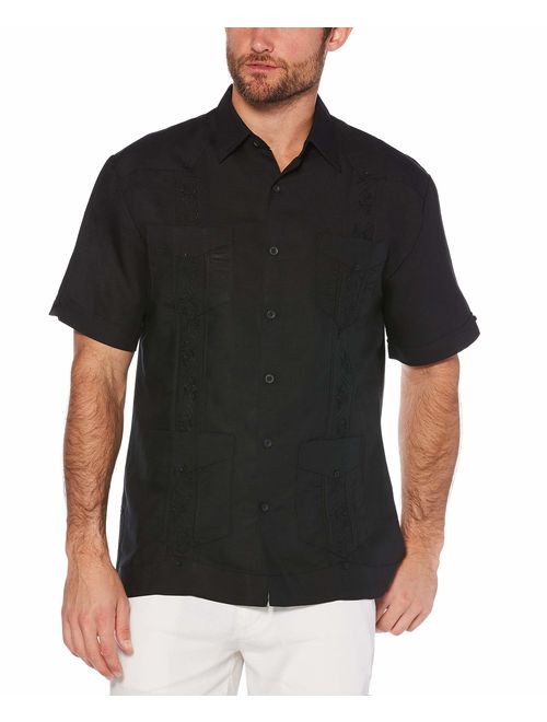 Cubavera Men's Short Sleeve Embroidered Guayabera Shirt