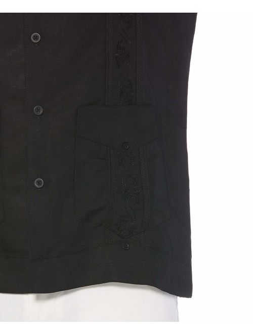 Cubavera Men's Short Sleeve Embroidered Guayabera Shirt