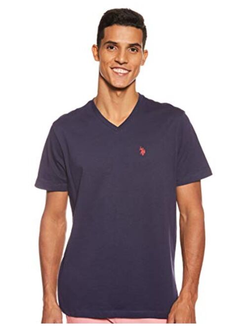 U.S. Polo Assn. Men's Cotton Solid Short Sleeve V-Neck T-Shirt