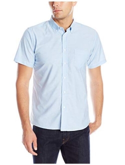Uniform Young Men's Short Sleeve Button-down Oxford Shirt
