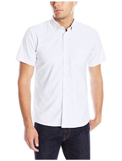 Uniform Young Men's Short Sleeve Button-down Oxford Shirt