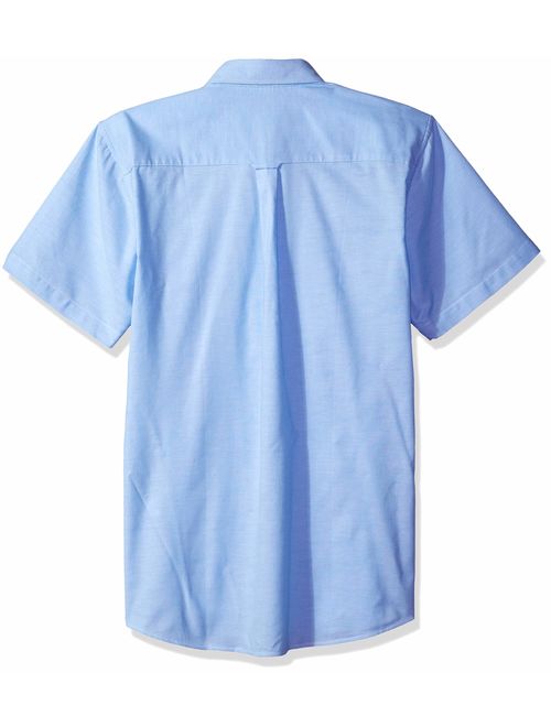 IZOD Uniform Young Men's Short Sleeve Button-down Oxford Shirt