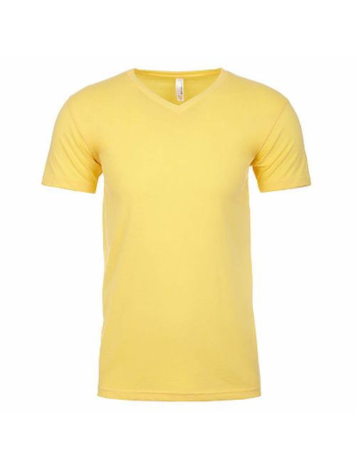 Next Level Men's 6440 Solid Short Sleeve V Neck T-Shirt
