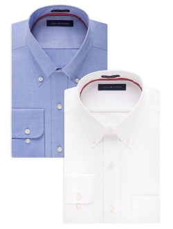 Men's Regular Fit Solid Button Down Collar Non Iron Dress Shirt