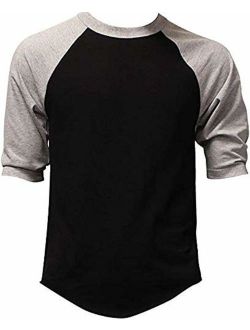 DealStock Shaka Active Casual Camo Raglan Tee 3/4 Sleeve Tee Shirt Jersey