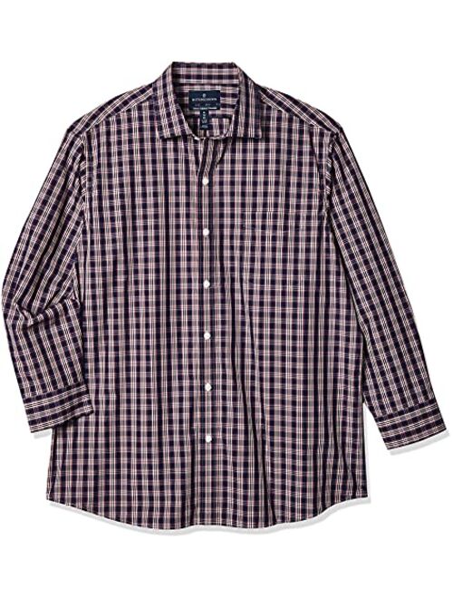 BUTTONED DOWN Men's Classic Fit Spread-Collar Supima Cotton Dress Casual Shirt