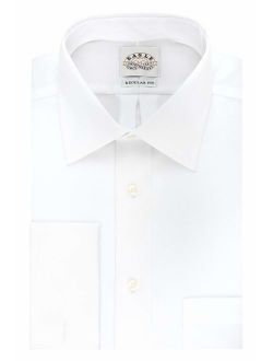Eagle Men's Regular Fit Non Iron Solid Dress Shirt With French Cuff