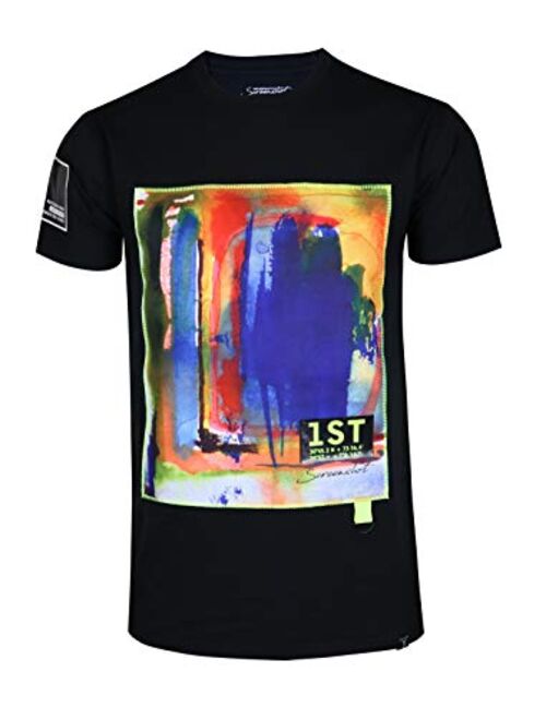 SCREENSHOT Screenshotbrand Mens Hipster Hip-Hop Urban Tees - NYC Street Fashion Longline Print T-Shirt