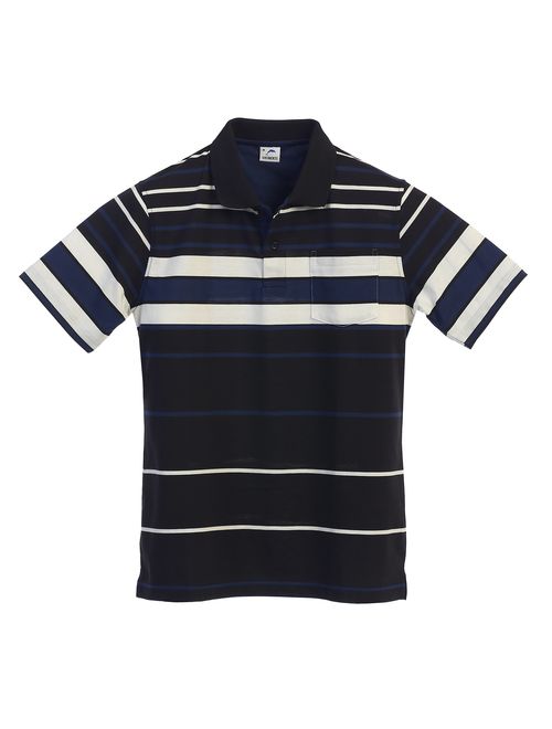 Buy Gioberti Mens Slim Fit Striped Polo Shirt with Pocket online ...