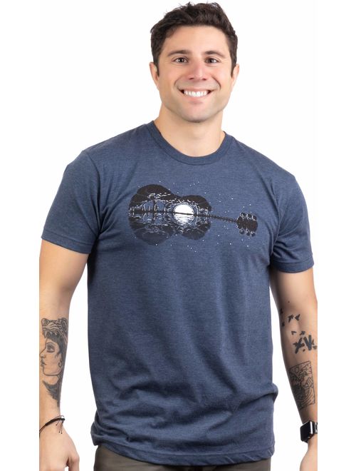 Acoustic Guitar Moonrise | Guitarist Musician Music Player for Man Woman T-Shirt