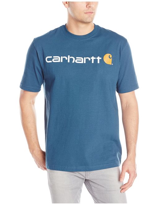 Carhartt Men's Signature Logo Short-Sleeve Midweight Jersey T-Shirt K195