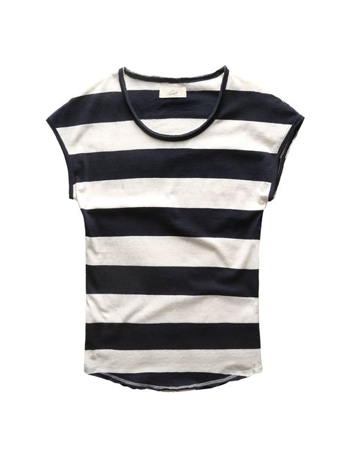 Zecmos Mens Stripes T-Shirts Casual Slim Fit Tshirts Striped Tees Top