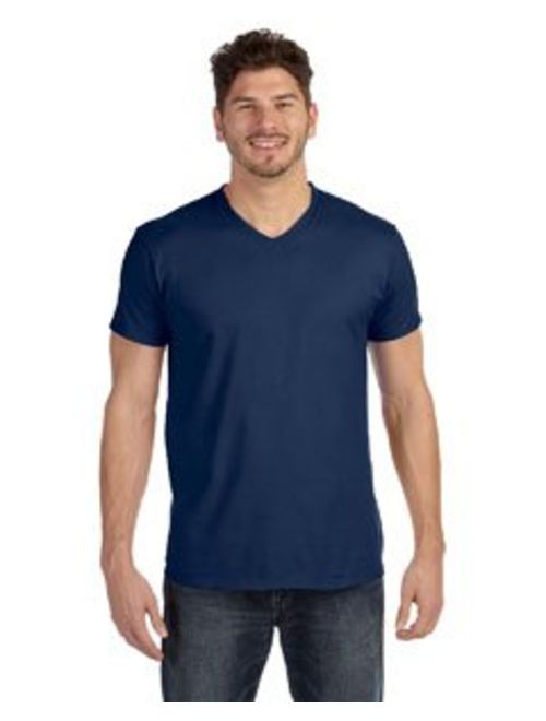 Hanes Mens Ringspun Cotton Nano-T V-Neck T-Shirt (498V)