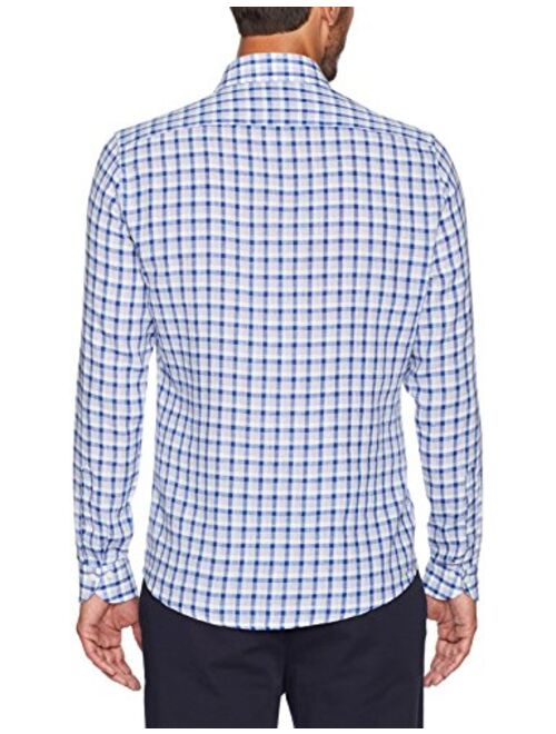 Amazon Brand - BUTTONED DOWN Men's Slim Fit Casual Linen Cotton Shirt