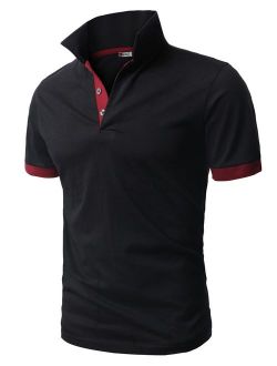 H2H Mens Casual Slim Fit Polo T-Shirts of Various Styles and Designed