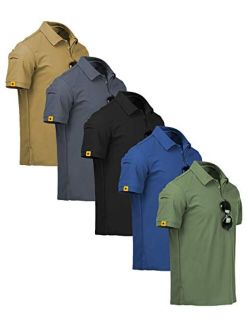 ZITY Men's Polo Shirt Cool Quick-Dry Sweat-Wicking Color Block Short Sleeve Sports Golf Tennis T-Shirt