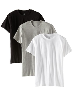 Men's Cotton Solid Short Sleeve 3-Pack Classic Crew Neck T-Shirt