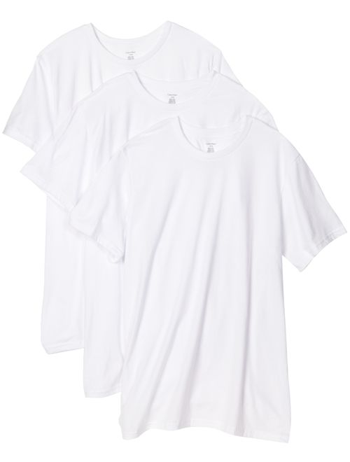 Calvin Klein Men's Cotton Solid Short Sleeve 3-Pack Classic Crew Neck T-Shirt