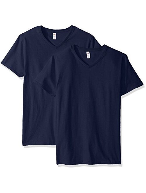 Fruit of the Loom Men's Lightweight Cotton V-Neck T-Shirt Multipack