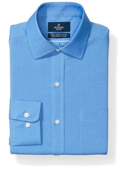Amazon Brand - BUTTONED DOWN Men's Classic Fit Stretch Poplin Dress Shirt, Supima Cotton Non-Iron, Spread-Collar